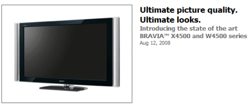 新型BRAVIA X4500、W4500
