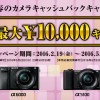 α6000＆α5100に「ソニー 春のカメラキャッシュバックキャンペーン」がスタート！